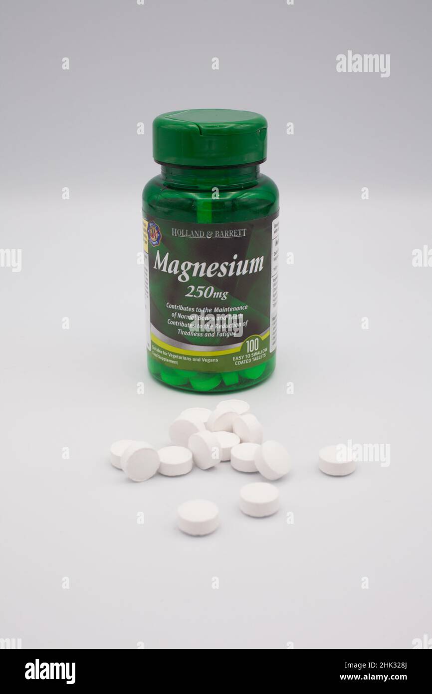 Holland and Barrett Magnesium tablets Stock Photo Alamy