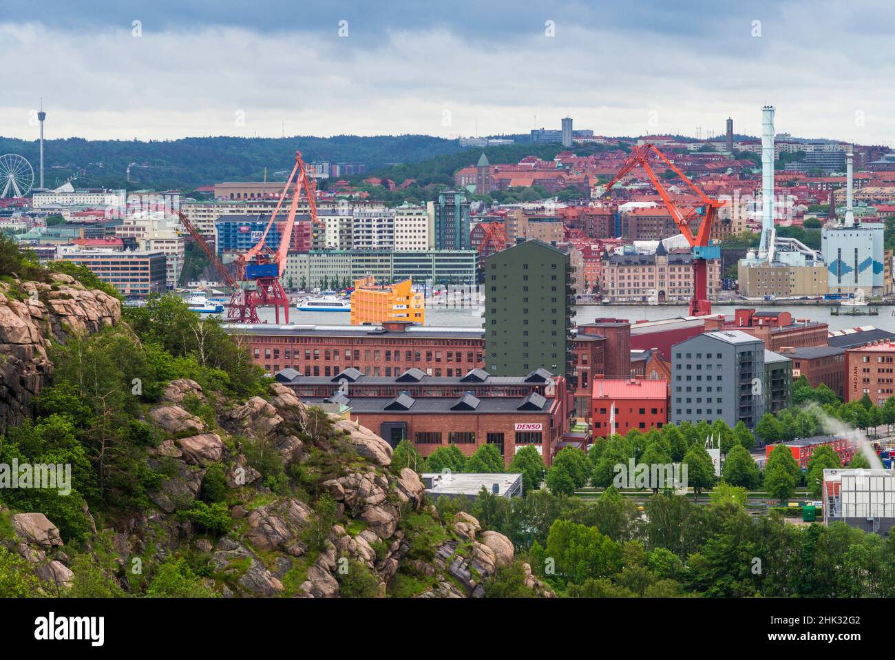 Sweden, Vastragotland And Bohuslan, Gothenburg, High Angle City View ...