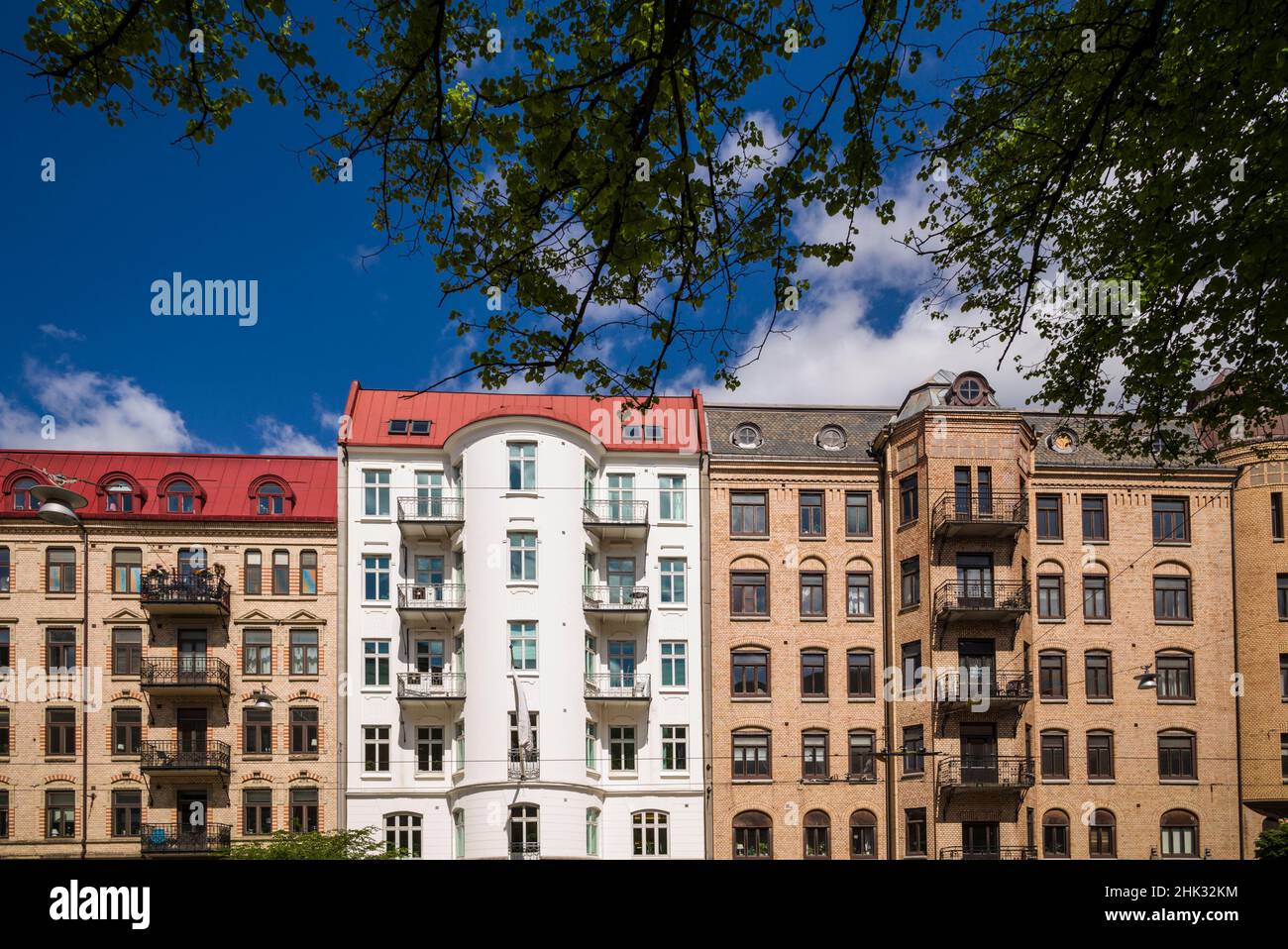 Sweden, Vastragotland and Bohuslan, Gothenburg, buildings along Sodra Vagen street (Editorial Use Only) Stock Photo
