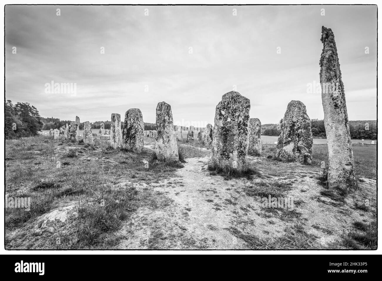 Sweden, Bohuslan, Blomsholm, Blomsholmsskeppet, stone ship circle, Iron