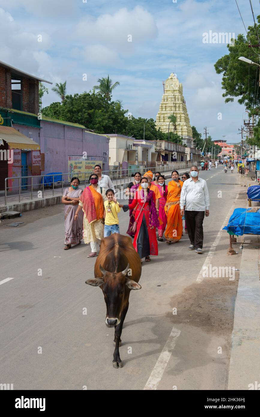 Rameswaram, India - January 2022: Ramanathaswamy Temple. Stock Photo