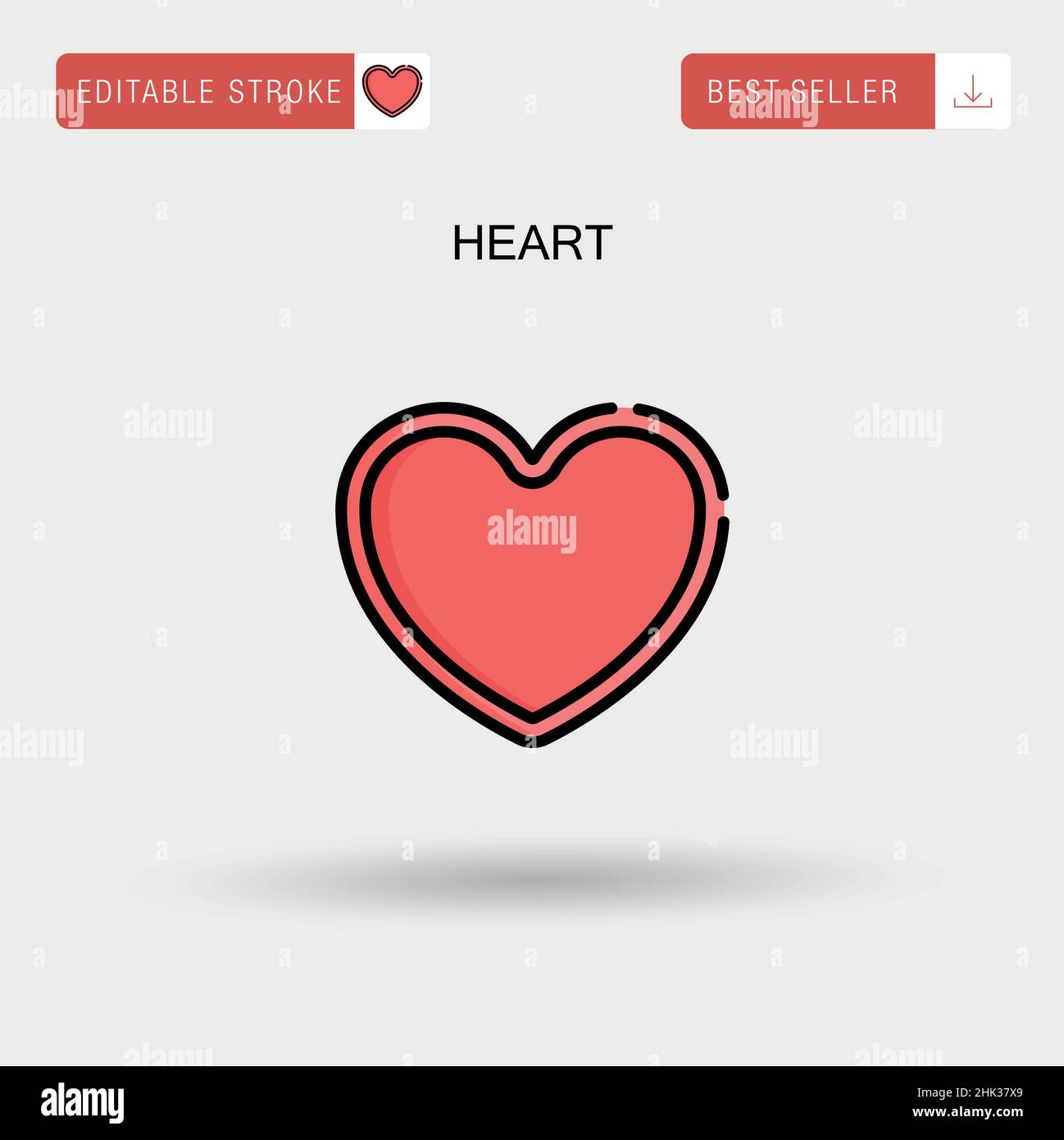 Heart Simple vector icon Stock Vector Image & Art - Alamy