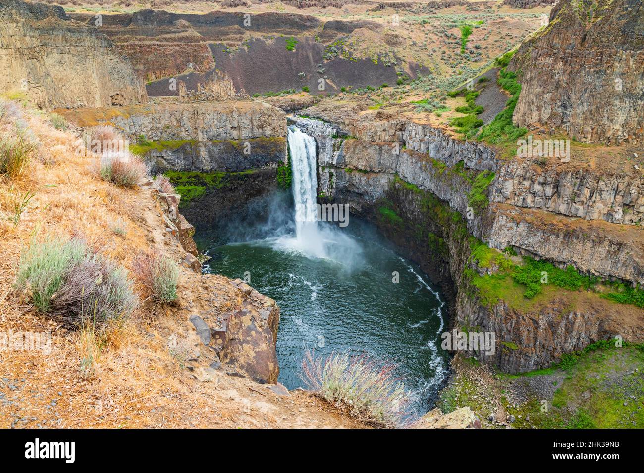 Palouse Falls State Park, Washington State, USA. Palouse Falls in Palouse Falls State Park. Stock Photo