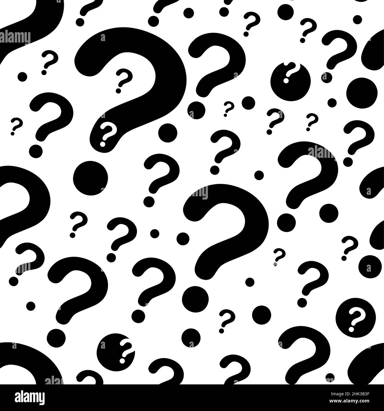 Large and small question mark pattern. chaotic pattern with questions ...