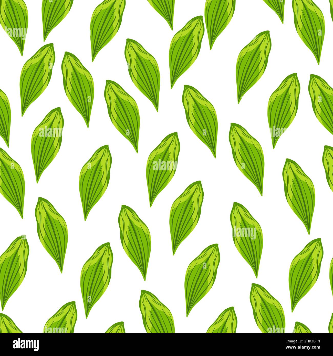 Isolated seamless pattern with falling foliage print. Bright green ...