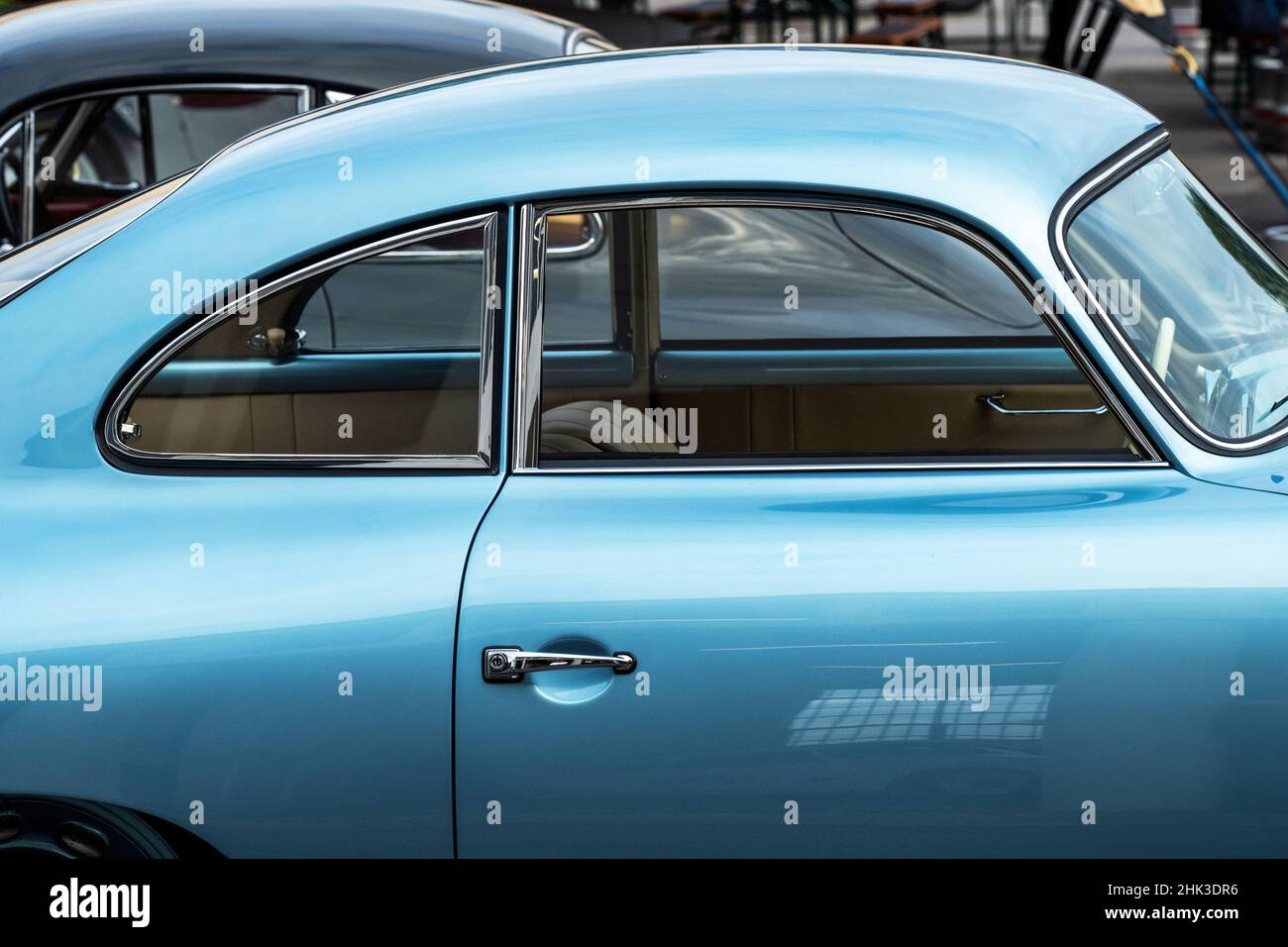 1954 Porsche 356 at Bicester Heritage Centre autumn sunday scramble event. Bicester, Oxfordshire, England Stock Photo