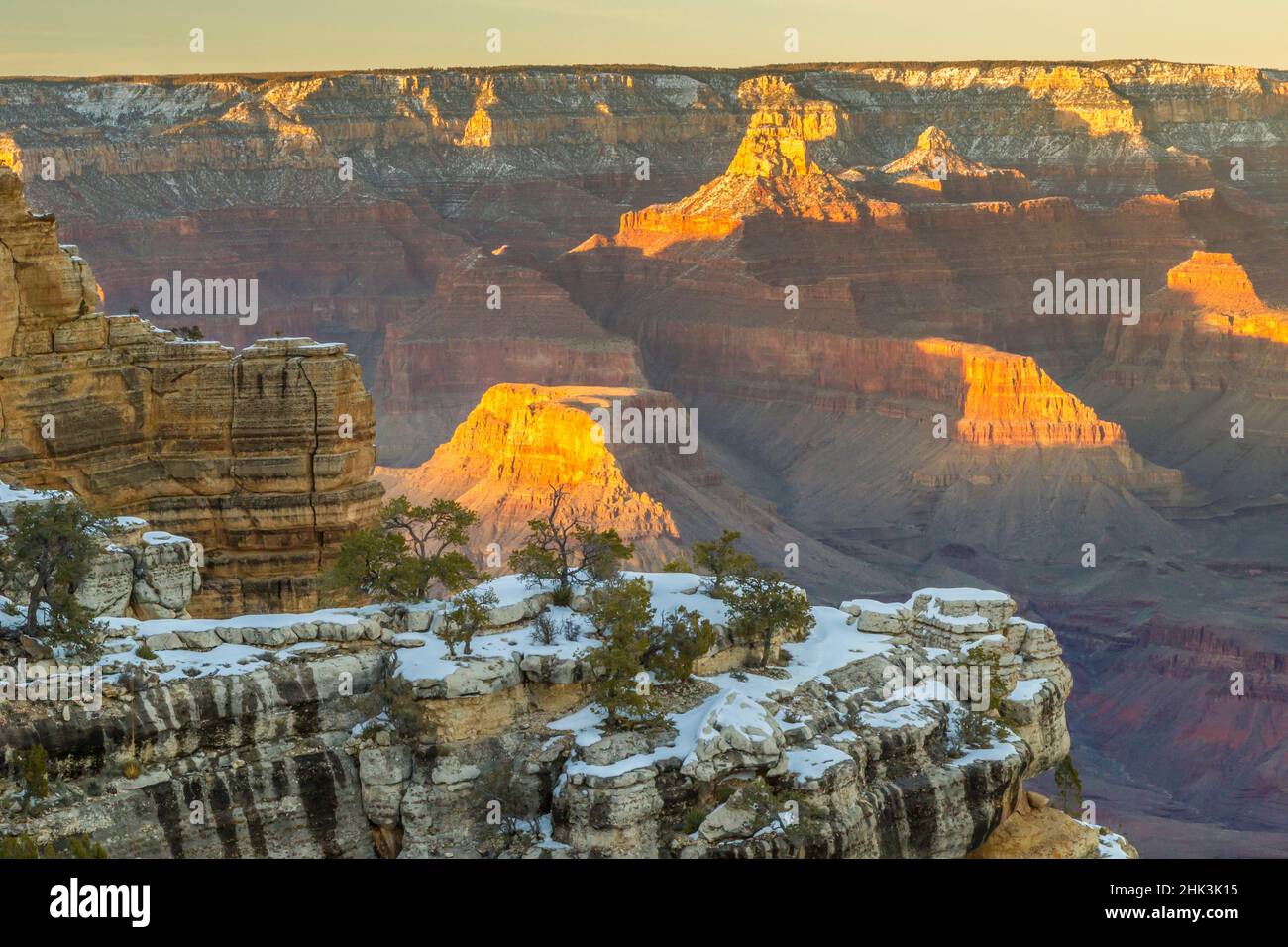 USA, Arizona, Grand Canyon National Park. Sunrise on Moran Point ...