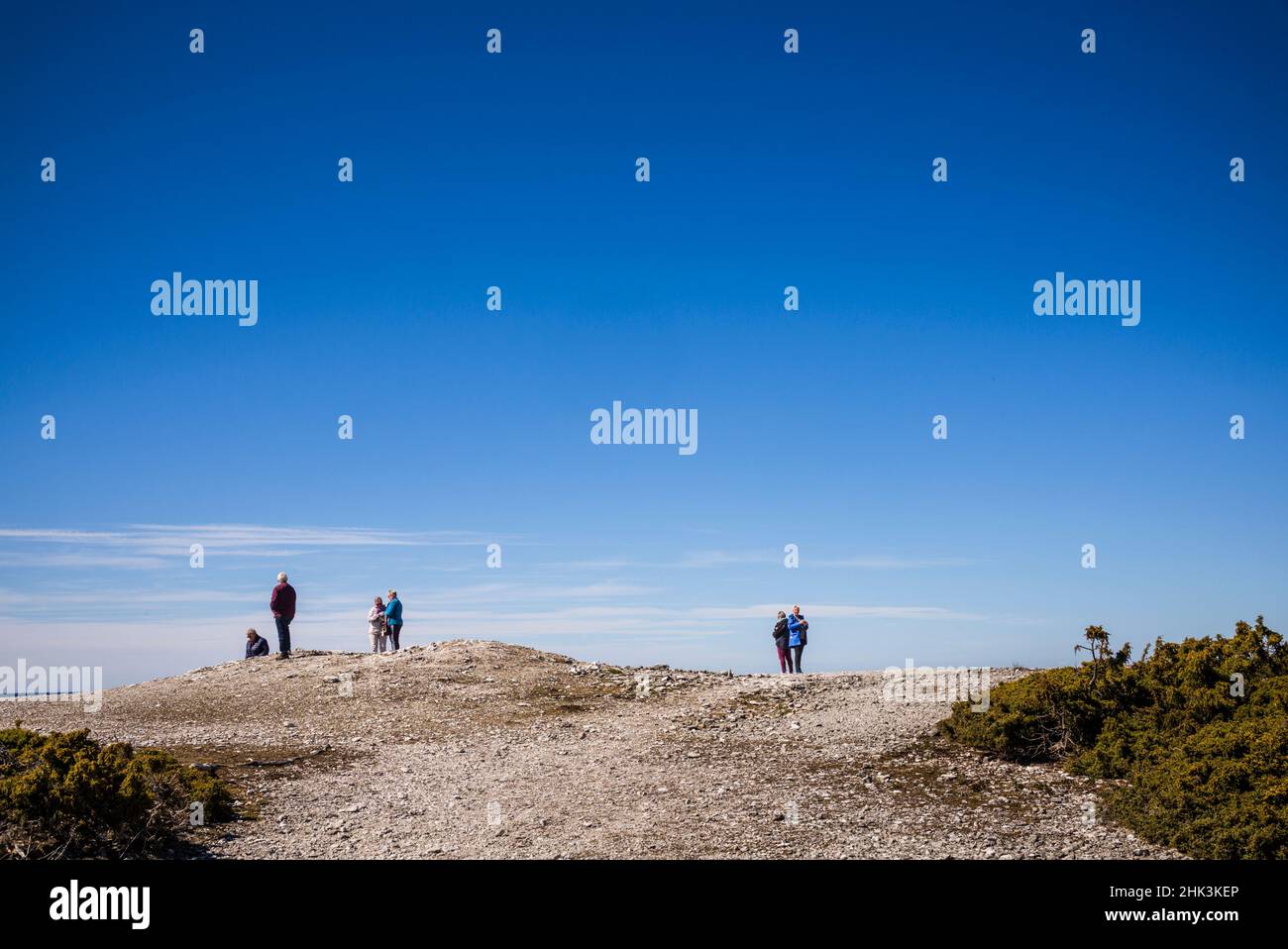 Sweden, Faro Island, Langhammars Area, Langhammar coastal limestone ...