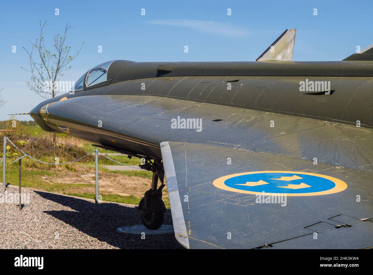 Sweden, Southeastern Sweden, Nykoping, F11 reconnaissance aircraft, F11 Museum Stock Photo