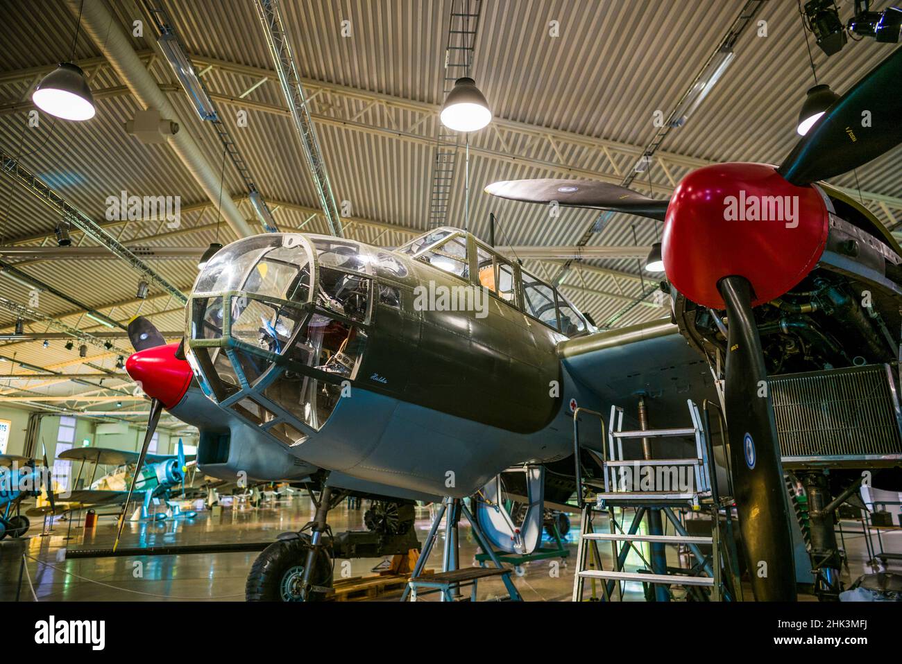 Sweden, Linkoping, Flygvapen Museum, Swedish Air Force Museum, WW2-era  Swedish SAAB B18 bomber aircraft Stock Photo - Alamy