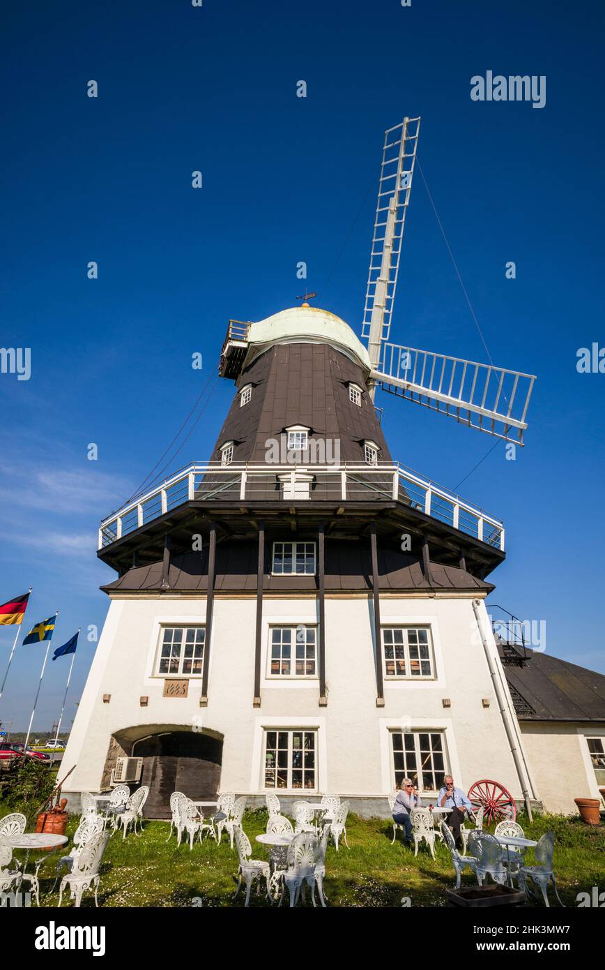 Sweden, Oland Island, Sandvik, large wooden windmill Stock Photo Alamy