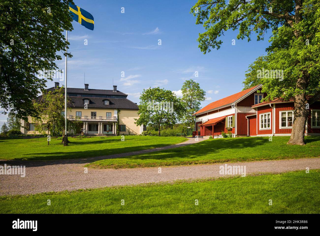Sweden, Varmland, Marbacka, estate of first female writer to win the Noble Prize of Literature, Selma Lagerlof, main house Stock Photo