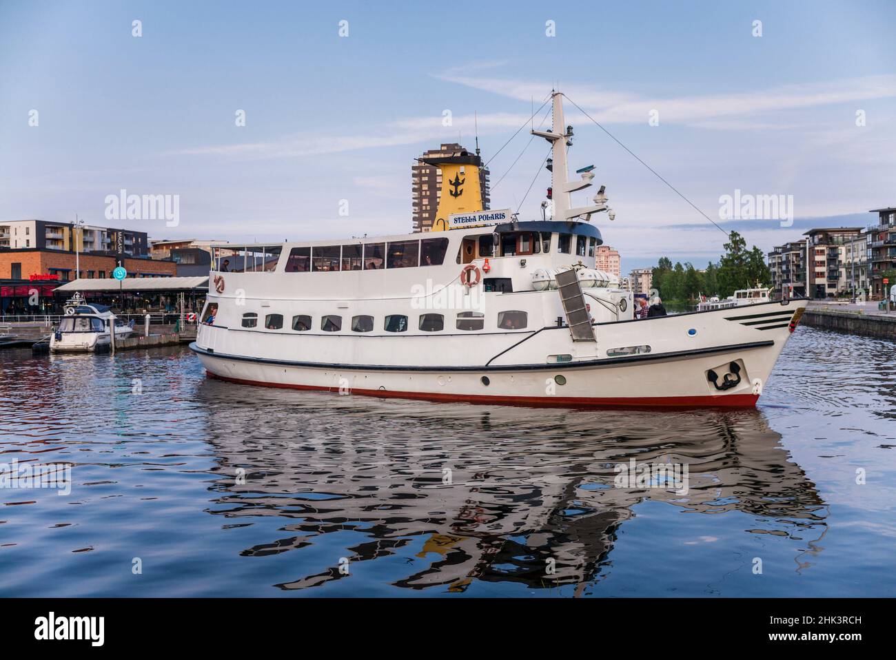 Sweden, Varmland, Karlstad, Gasthamn, renovated harbor now home to high