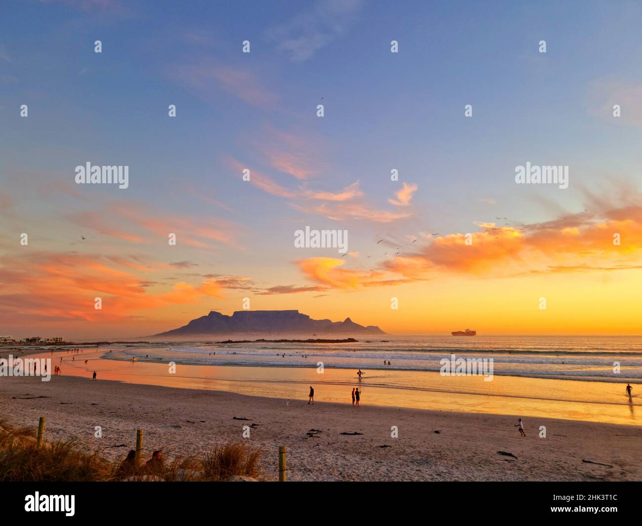 Cape Town sunset beach in Milnerton South Africa Stock Photo