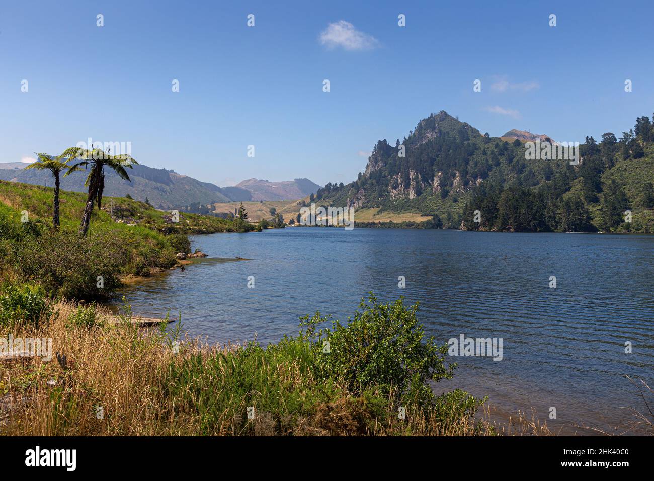View over Lake Whakamaru in the central North Island of New Zealand
