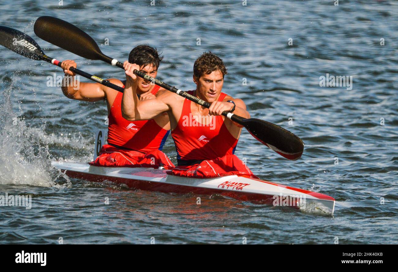 K2 Olympic Canoe Kayak sprint racing men Stock Photo Alamy
