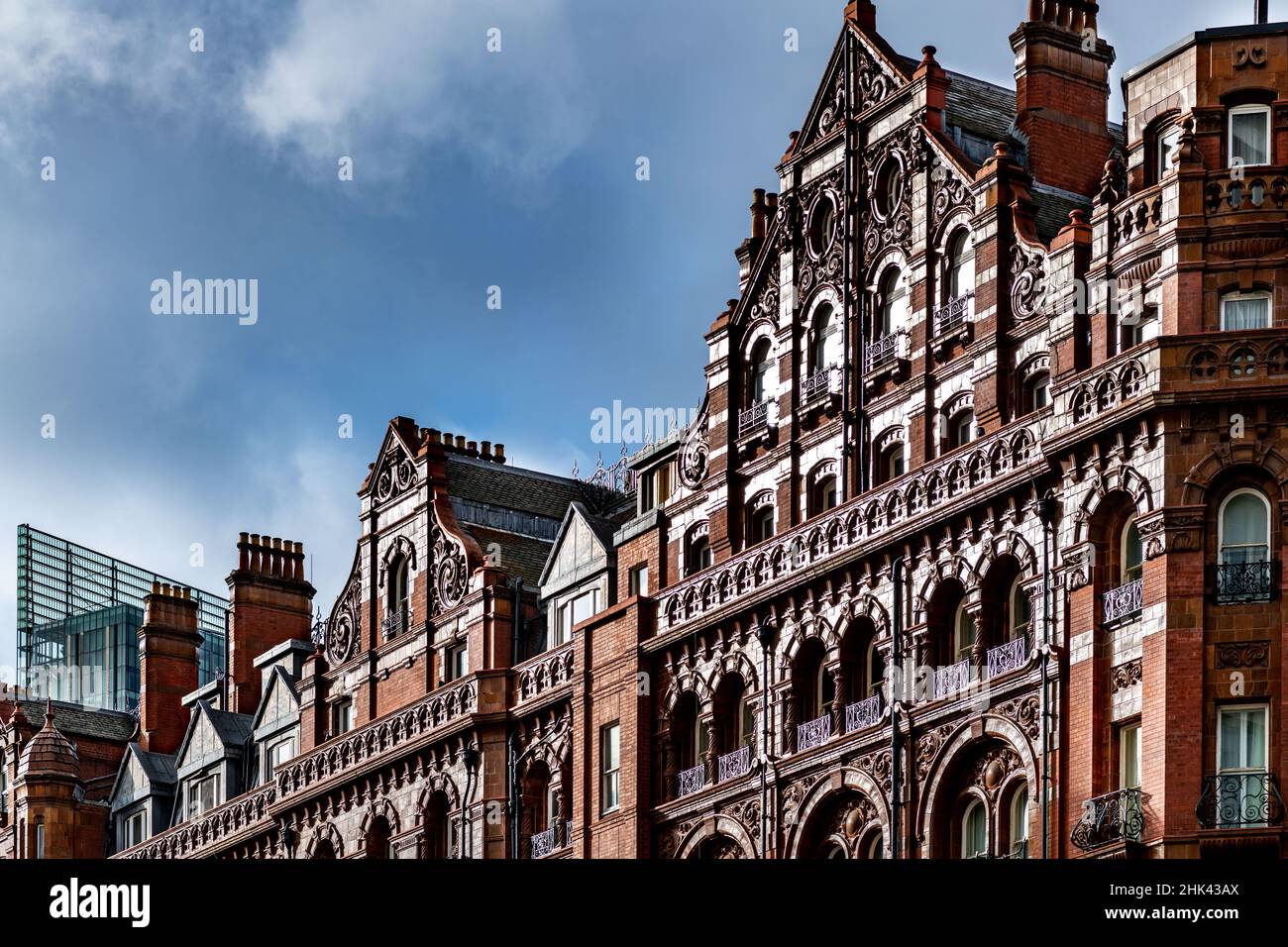 The Midland Hotel (Beetham Tower in background), Manchester. Stock Photo