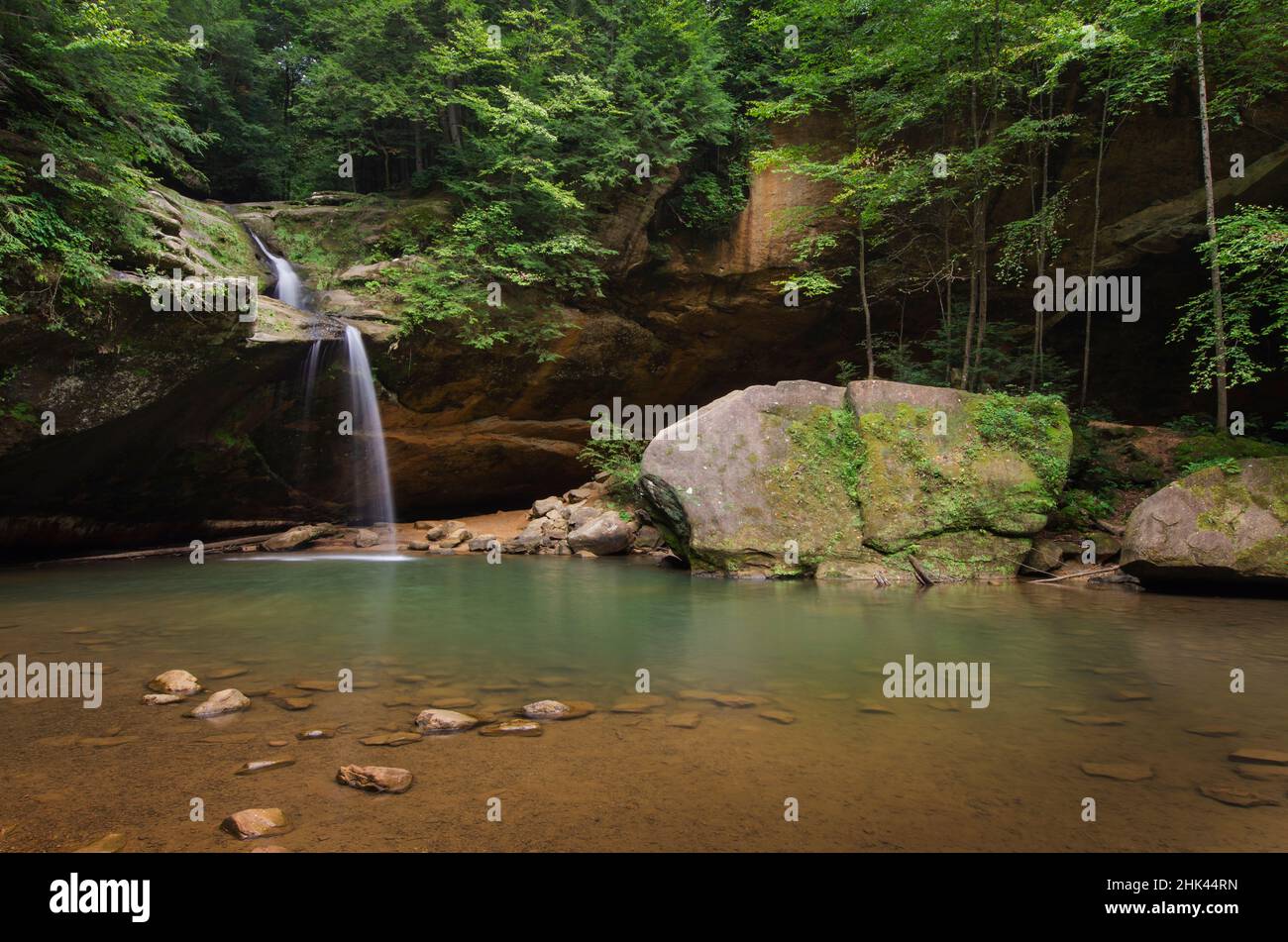 Old Man's Cave Lower Falls, Hocking Hills State Park, Ohio Stock Photo Alamy