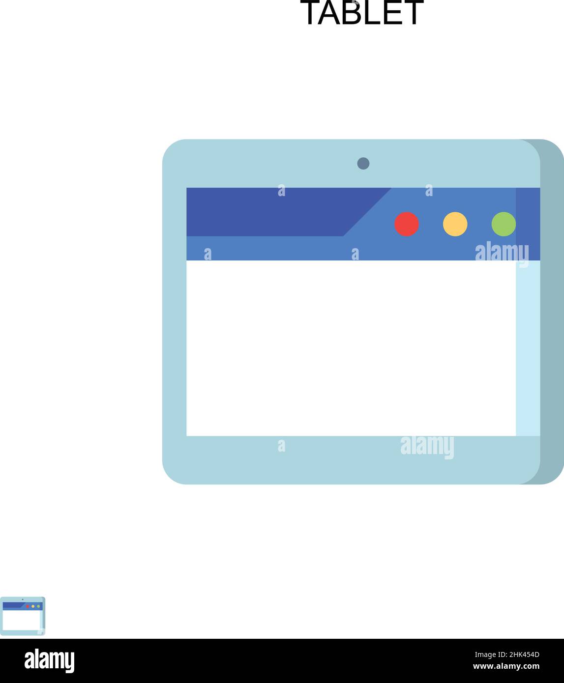 Tablet Simple vector icon. Illustration symbol design template for web ...