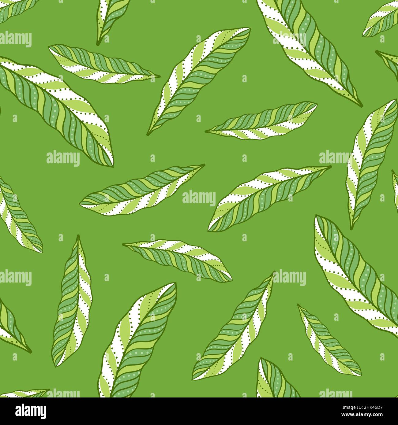 Abstract style seamless pattern with ethnic random feather silhouettes ...