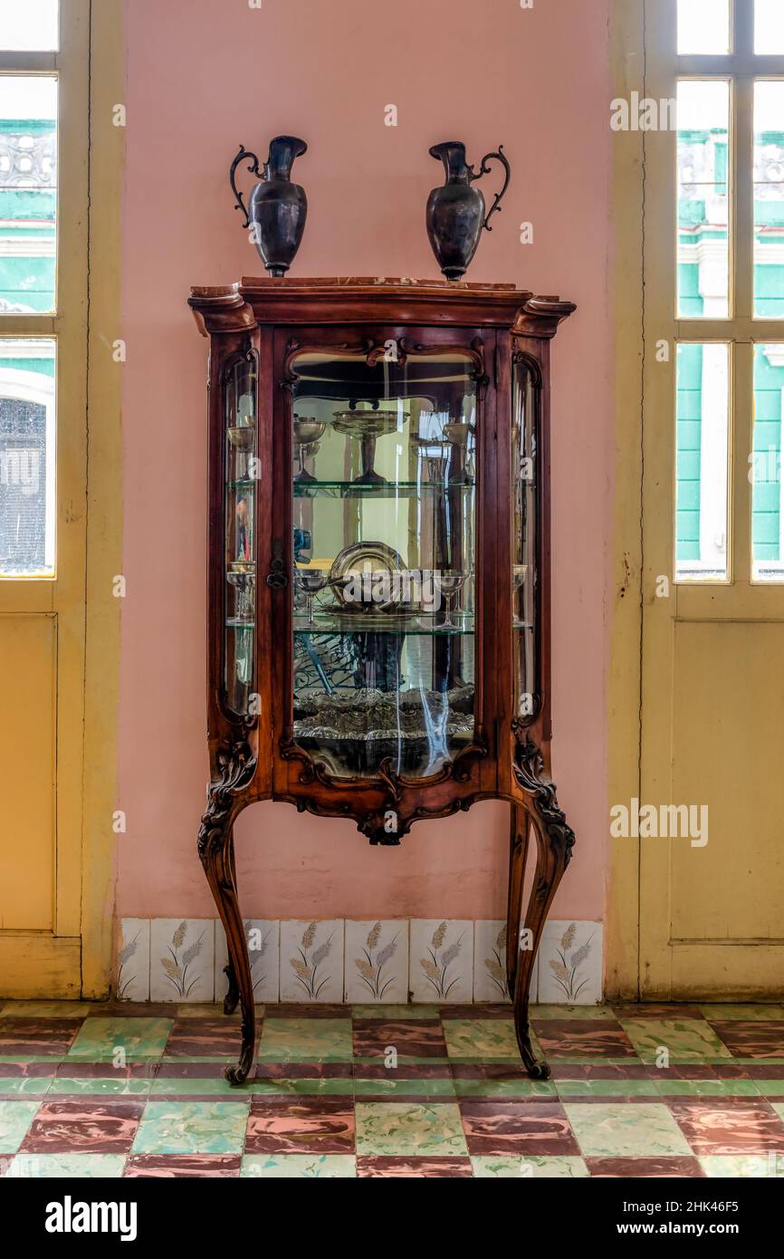 expand Gunpowder Knead Antique precious wood and glass cupboard in a colonial style room in the  Decorative Arts Museum. The 'Museo de Artes Decorativas' is a famous place  an Stock Photo - Alamy