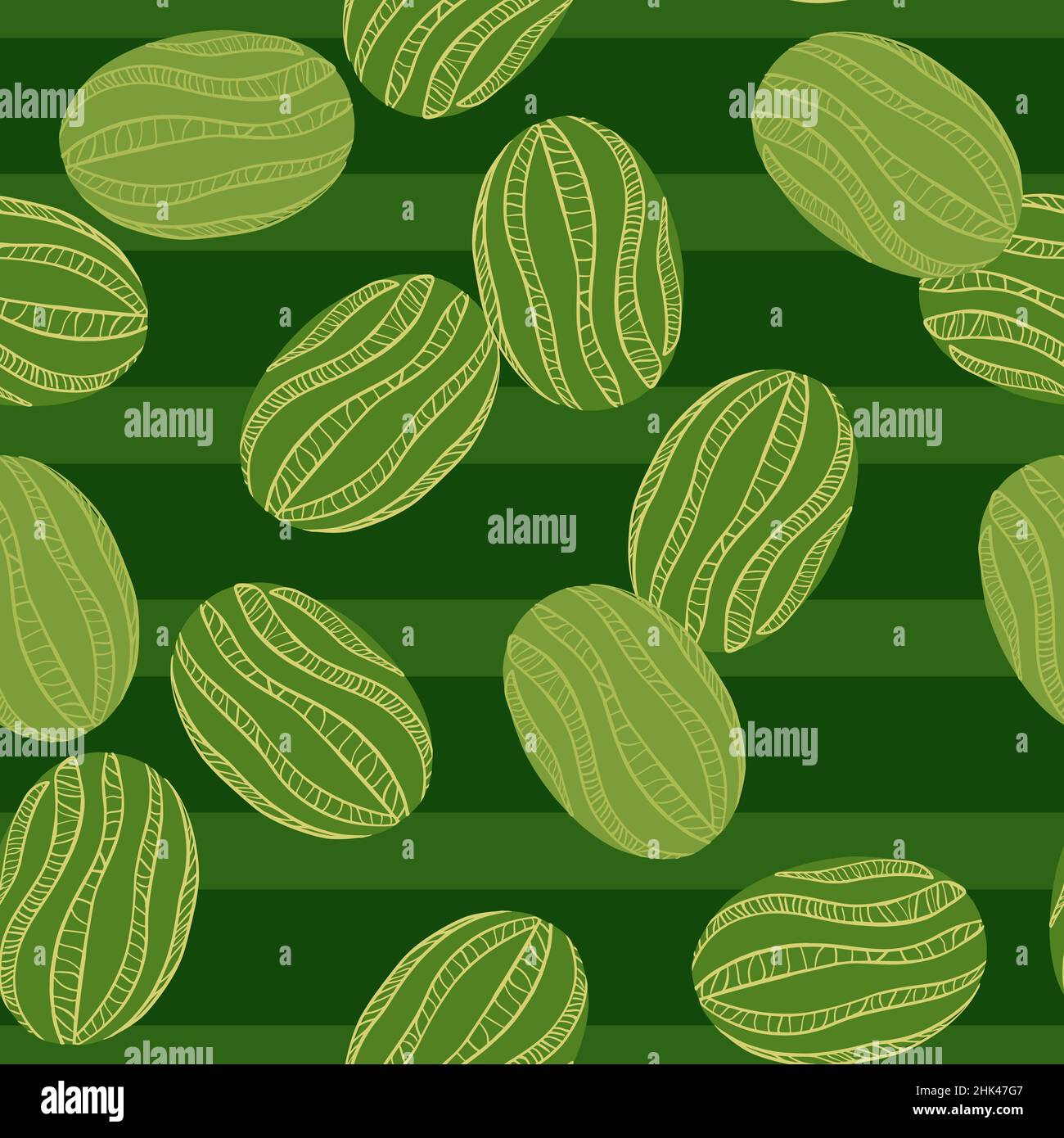 Random vitamin seamless pattern with hand drawn watermelon elements ...