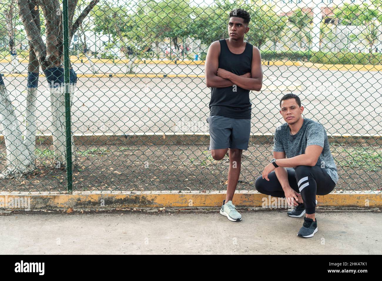 Two young men practice hi-res stock photography and images - Alamy
