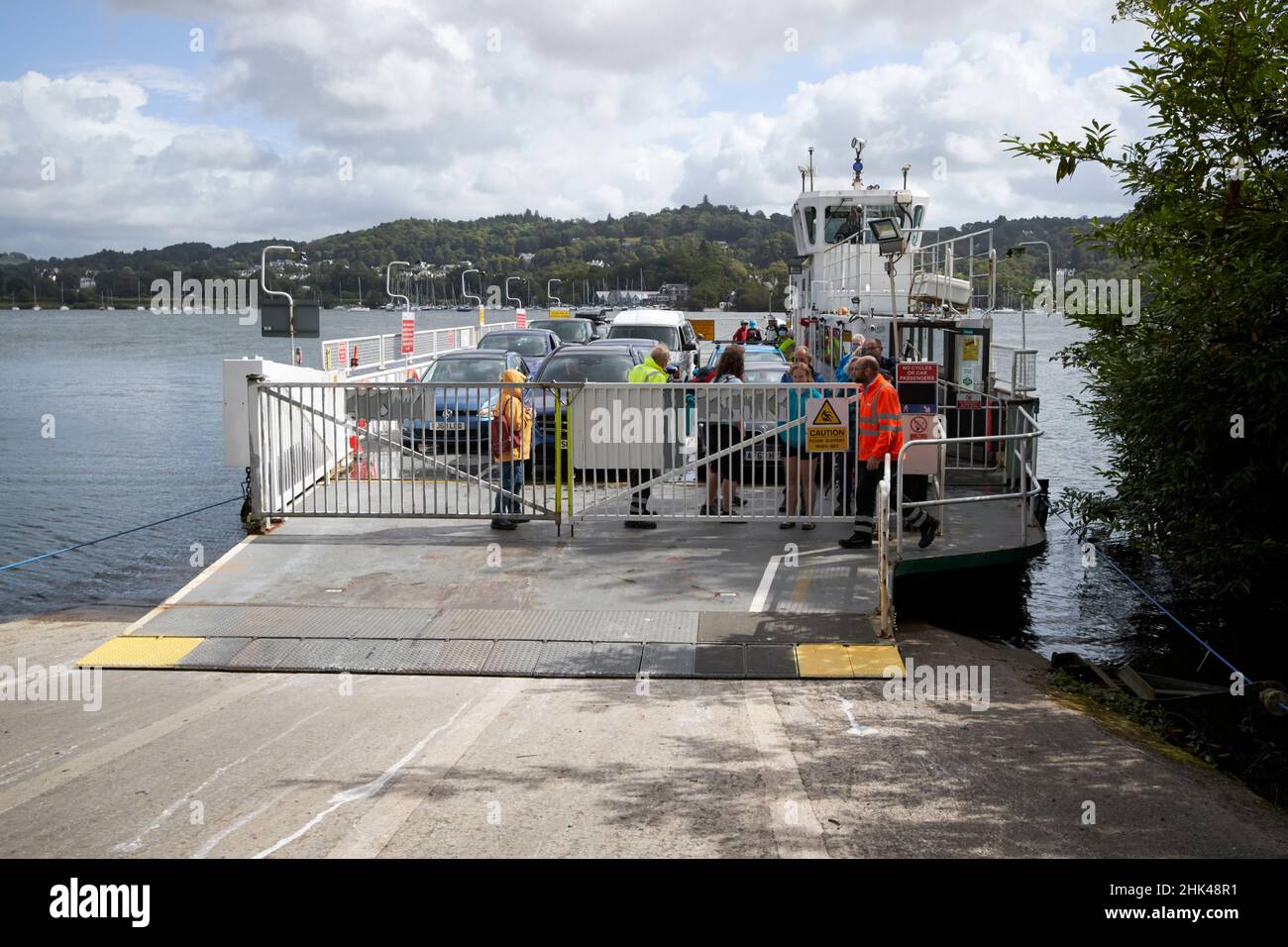 windermere ferry arrived on ramp at windermere ferry terminal at far