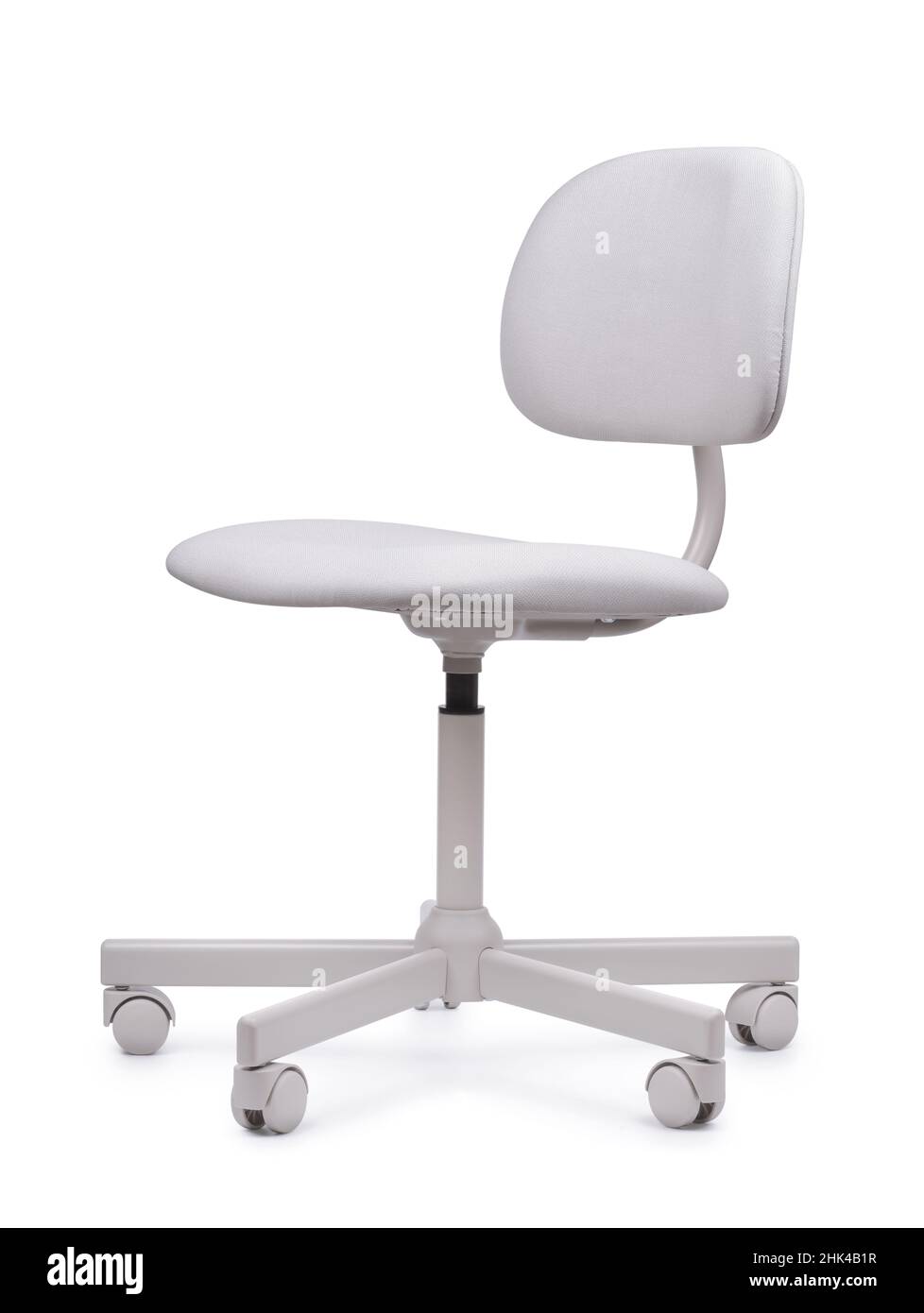 Empty white swivel task chair isolated on white Stock Photo