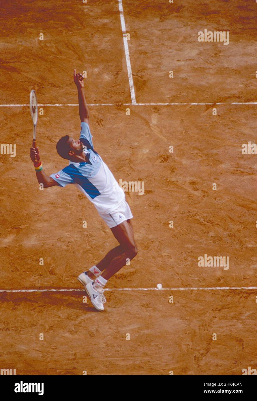 French tennis player Yannich Noah, 1990s Stock Photo