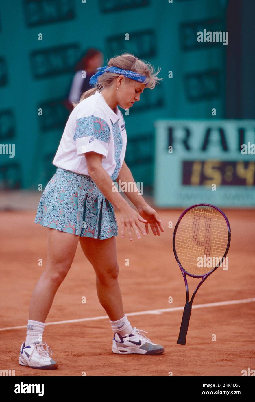 Yugoslavian tennis player Monica Seles, Roland Garros, France 1994 Stock  Photo - Alamy