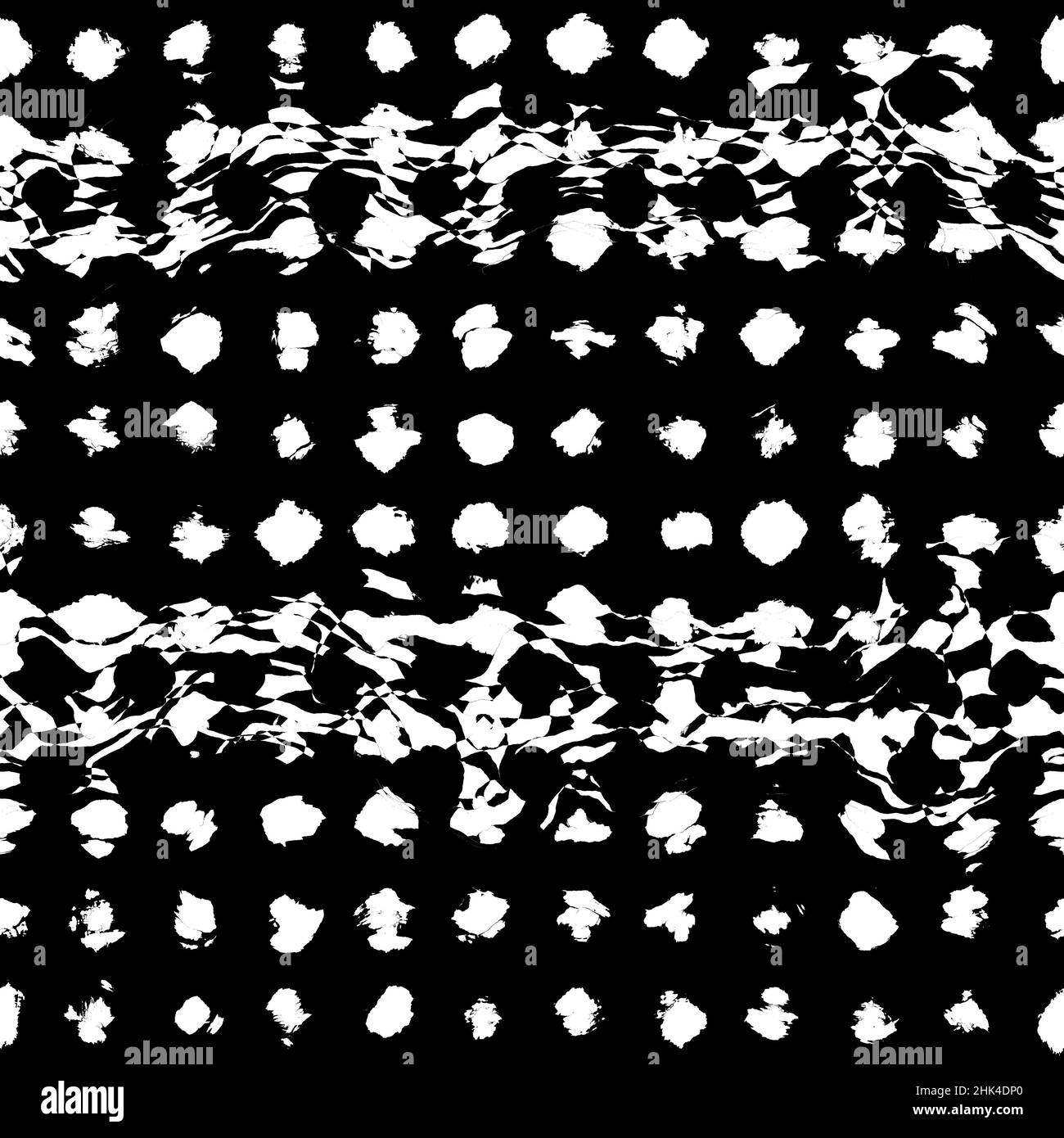 Circle Dot Monochrome Seamless Raster Pattern Minimalist Polka Black