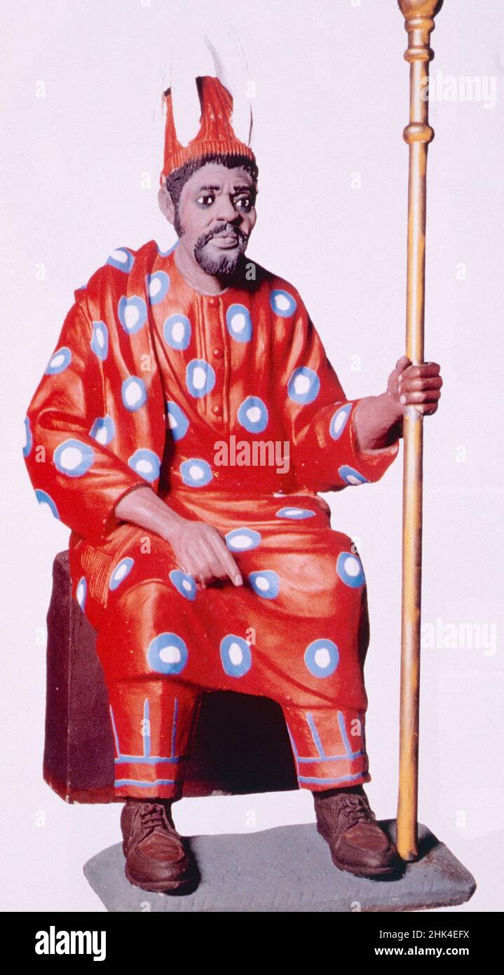 Portrait of a Chief, sculpture Artwork by Nigerian contemporary artist