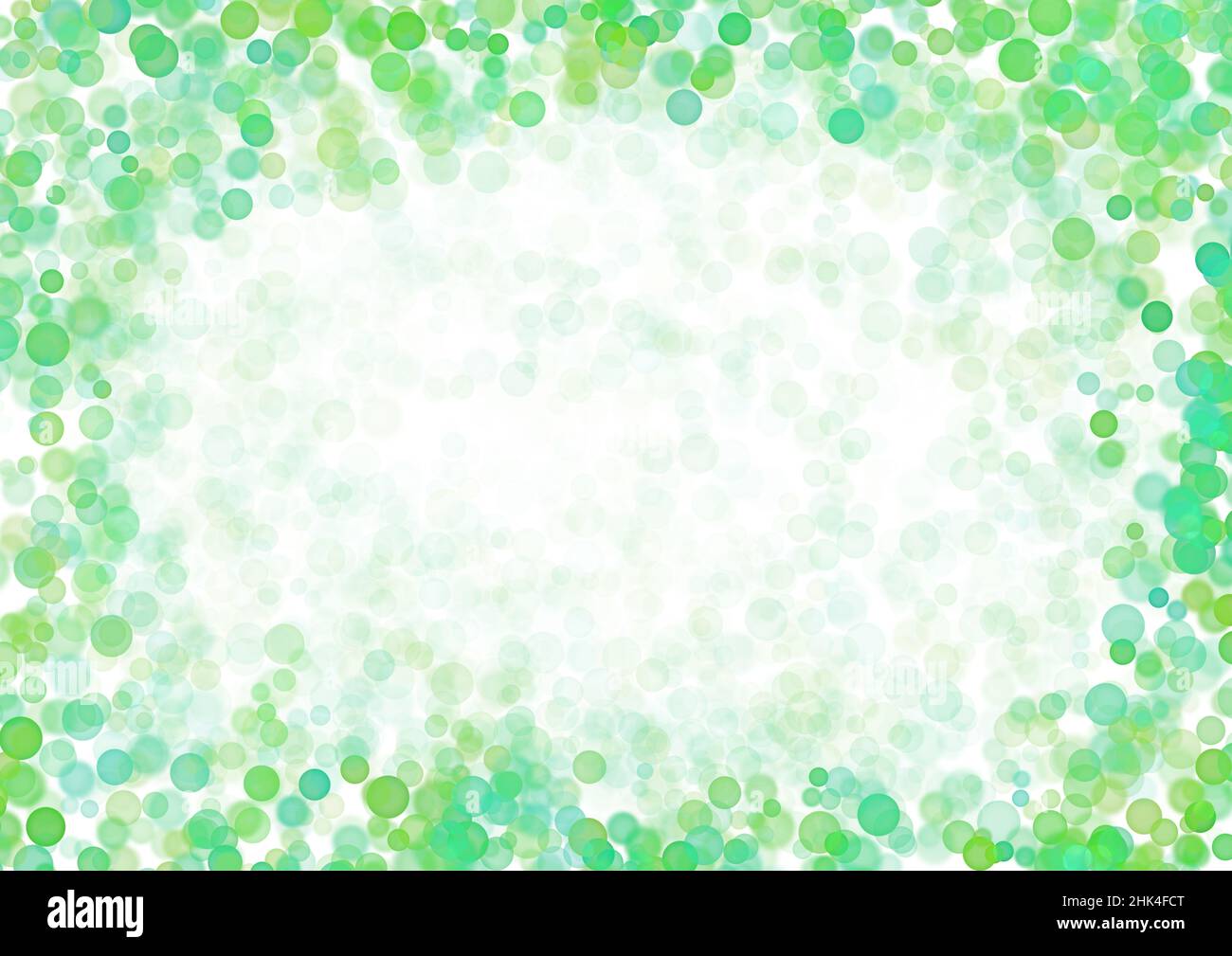 Abstract art background with pastel light green and olive circle babble