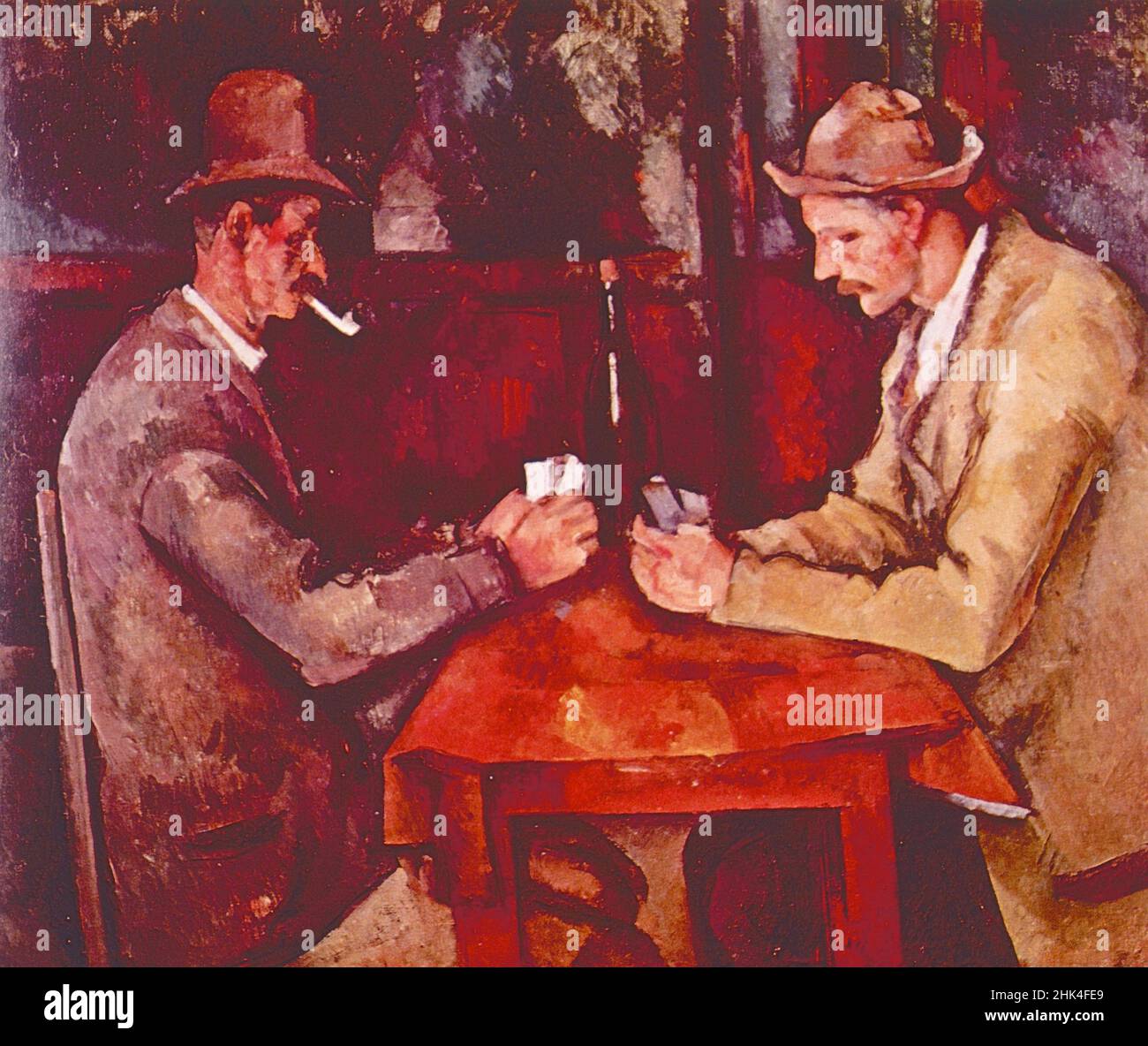 The Card Players, painting by French artist Paul Cezanne, 1890s Stock Photo