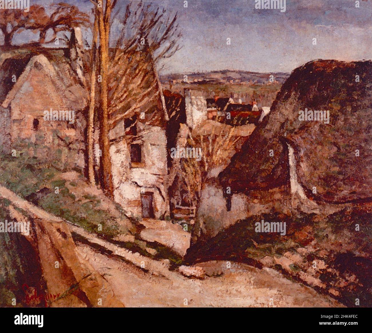 The Hanged Man's House, painting by French artist Paul Cezanne, 1873 Stock Photo