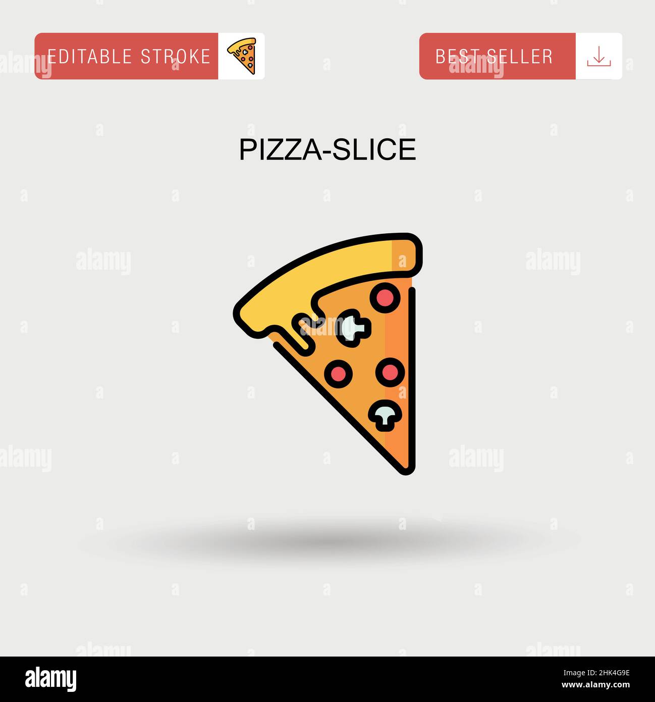 Black white illustration pizza slice Stock Vector Images - Alamy