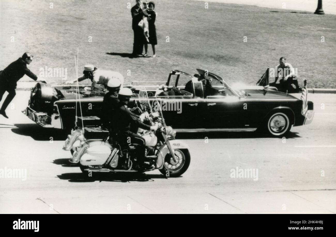 Assassination scene from the movie JFK - John F. Kennedy, USA 1991 Stock Photo