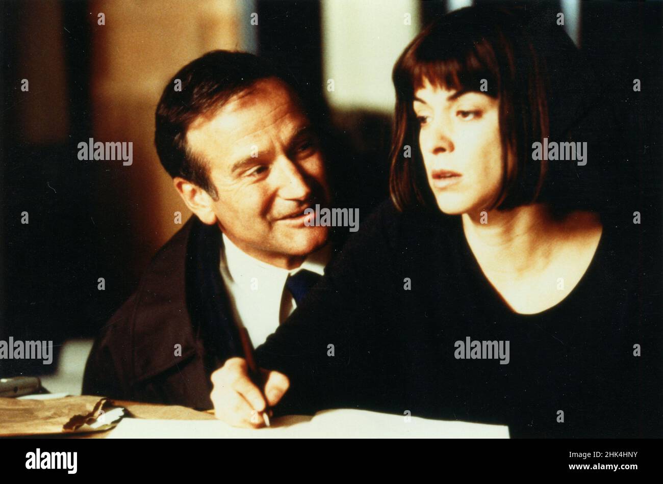 Actors Robin Williams and Annabella Sciorra in the movie What Dreams May Come, USA 1998 Stock