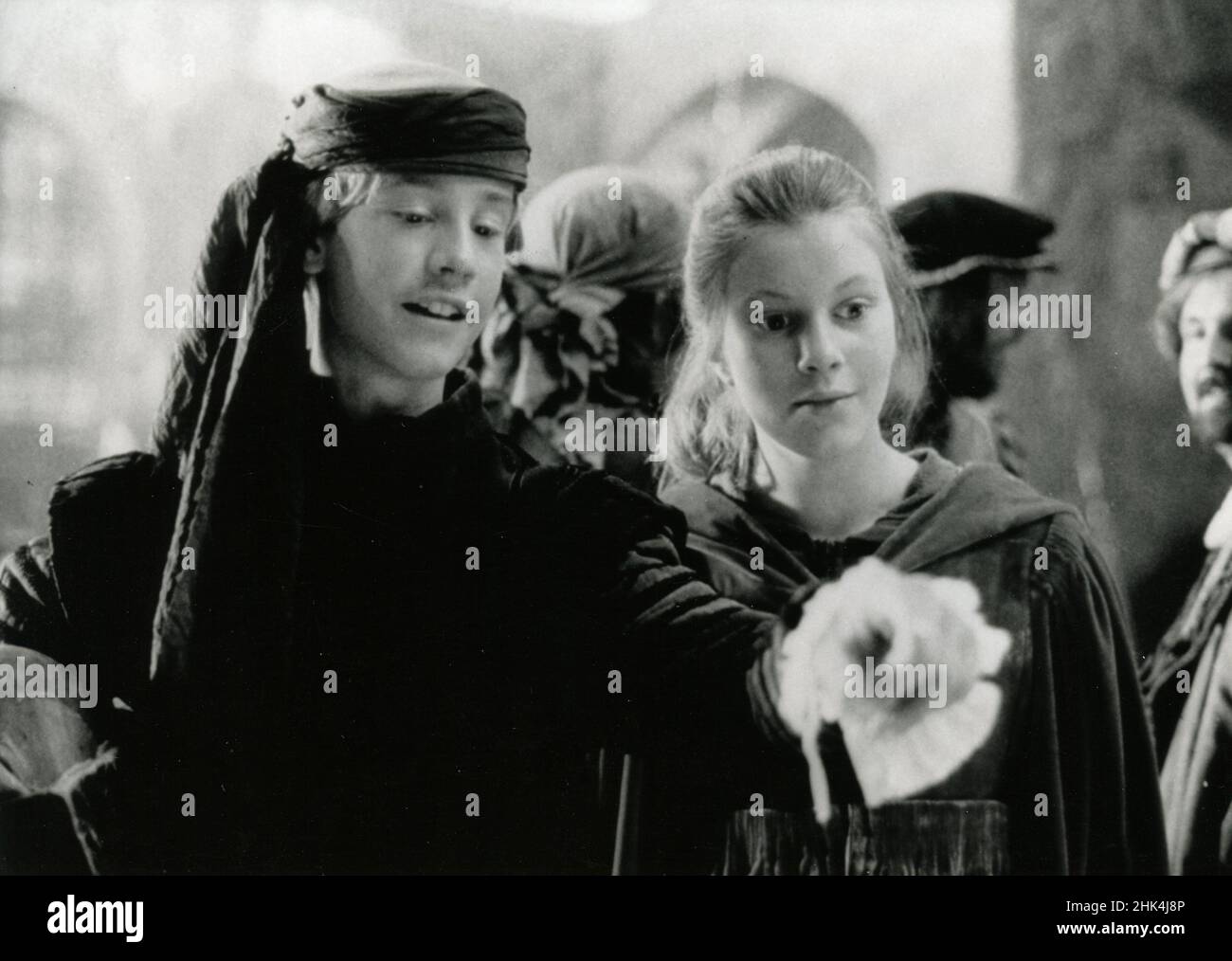 Actress Silje Storstein and actor Arne Haakonaasen in the movie Sophie's World, Norway 1999 Stock Photo