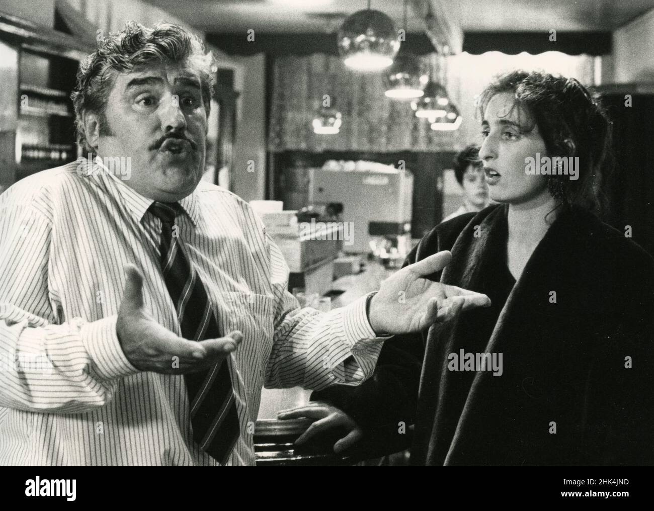 Actors Mario Adorf and Marita Ragonese in the movie Pizza Colonia, 1991 Stock Photo