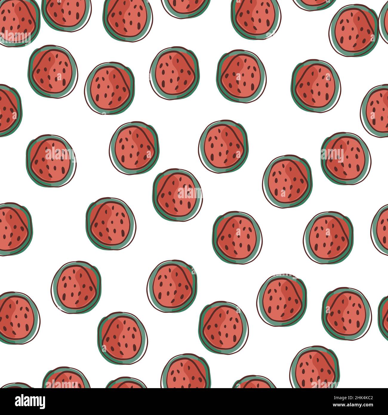 Organic vitamin seamless pattern with random little red abstract ...