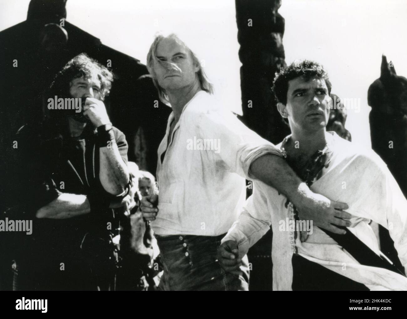 Actors Clive Russell, Vladimir Kulich, and Antonio Banderas in the movie The 13th Warrior, USA 1999 Stock Photo
