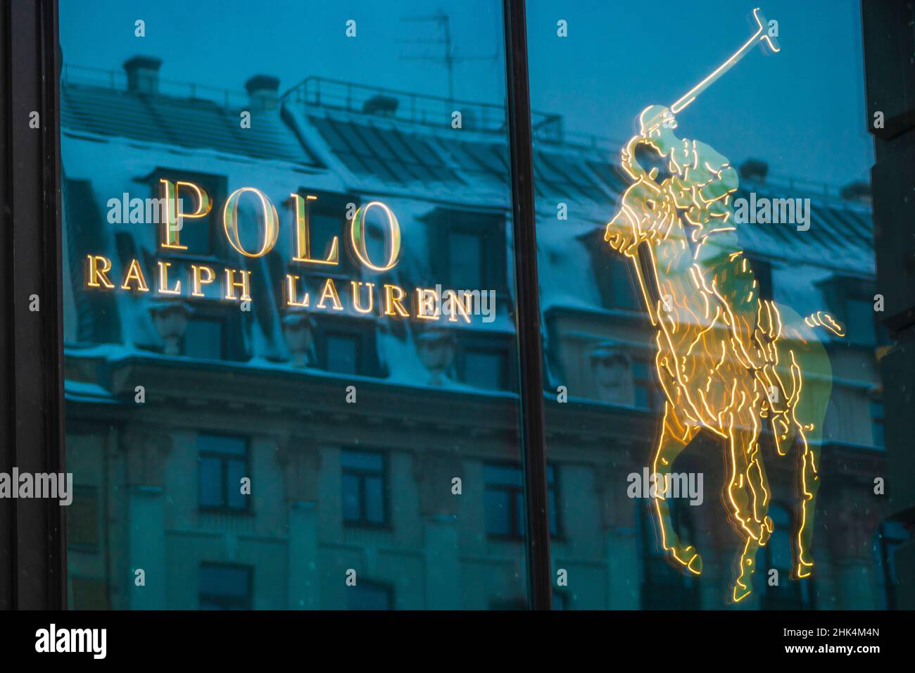 polo ralph lauren brand logo sign horse shopping sale Stock Photo - Alamy