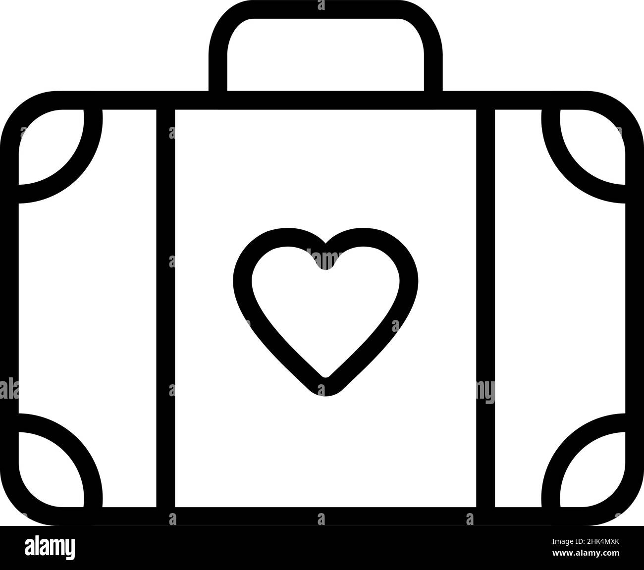 Suitcase icon on white background, vector illustration Stock Vector