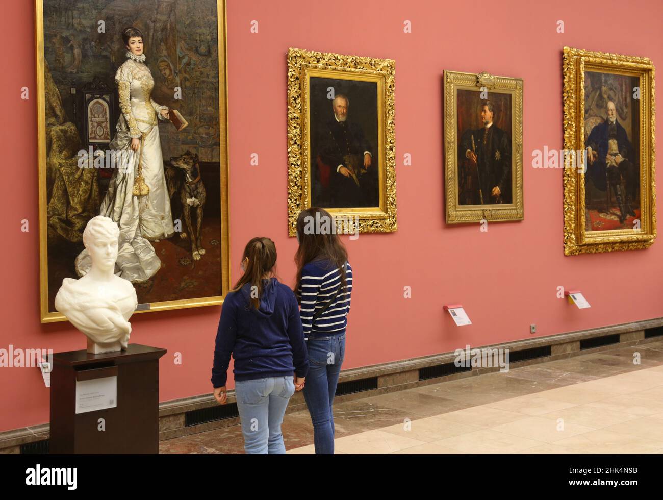 Cracow. Krakow. Poland. National Museum Gallery of 19th century Polish art in Sukiennice (Cloth Hall) Stock Photo