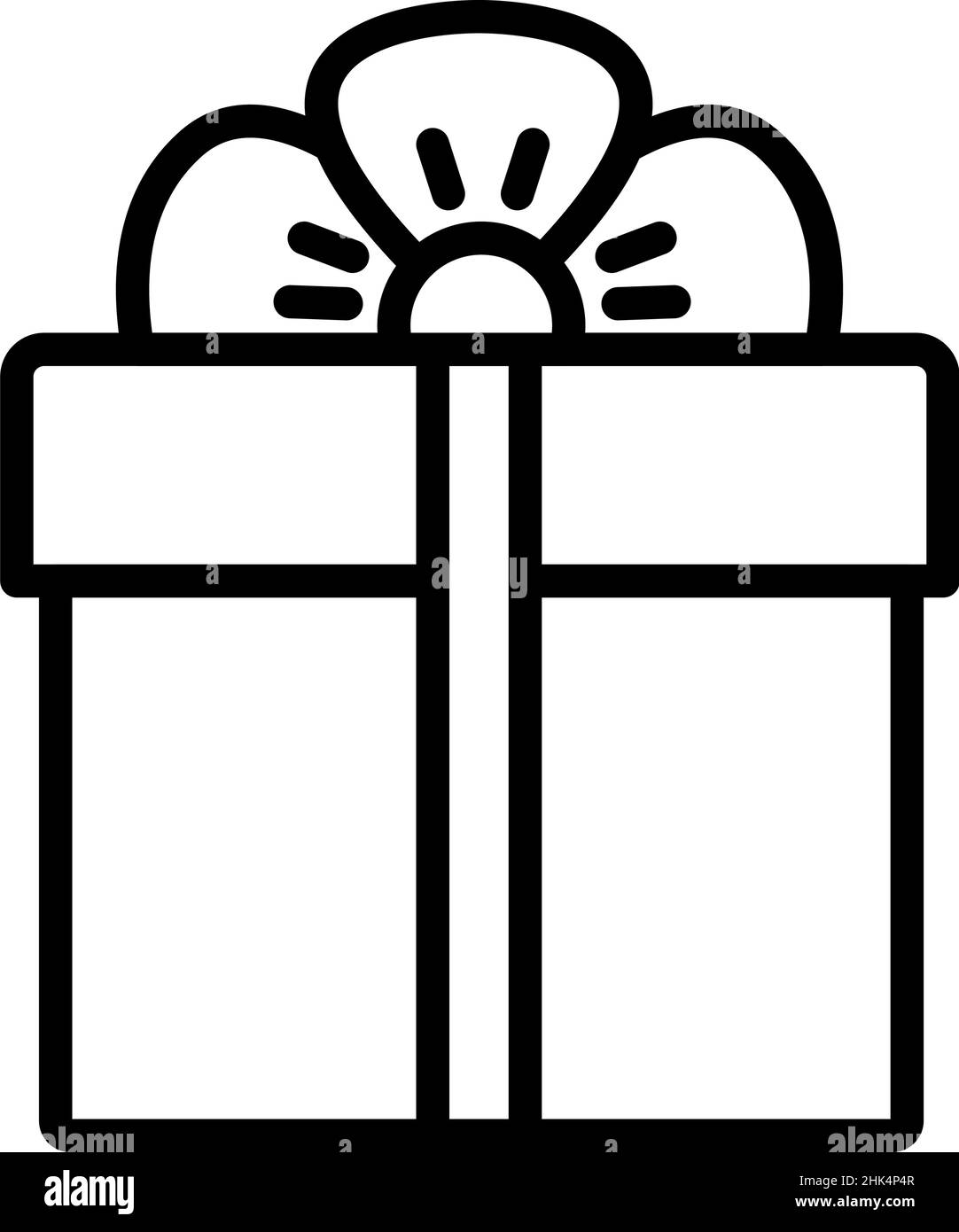 Gift box icon on white background, vector illustration Stock Vector