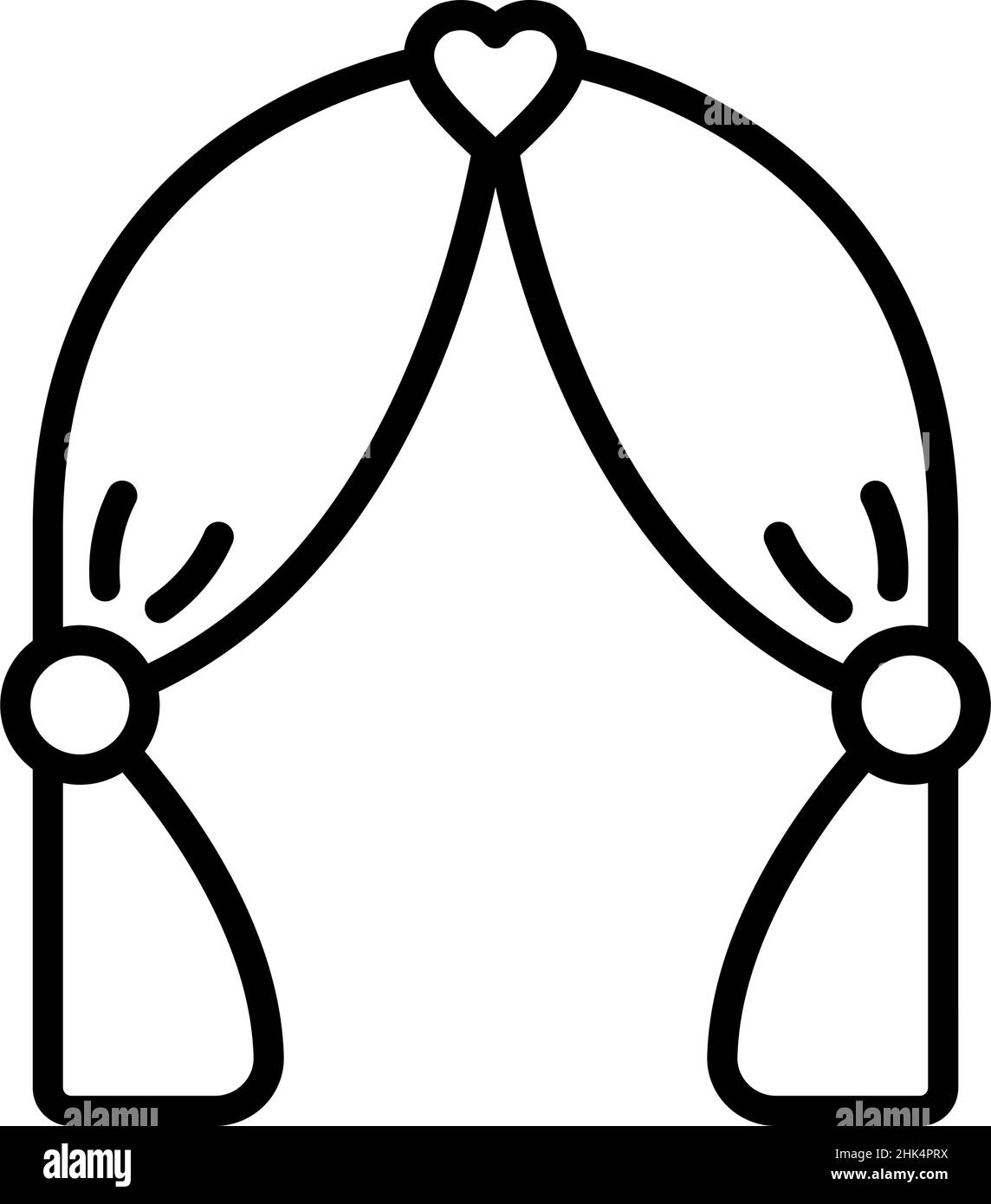 Wedding arch icon on white background, vector illustration Stock Vector