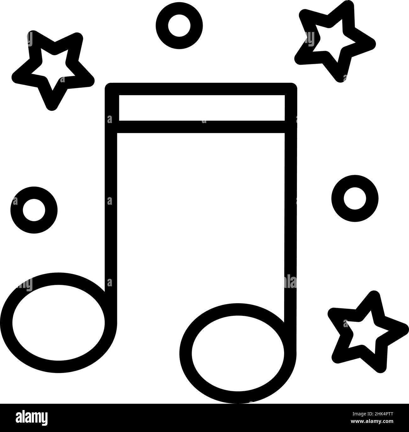 Music icon on white background, vector illustration Stock Vector