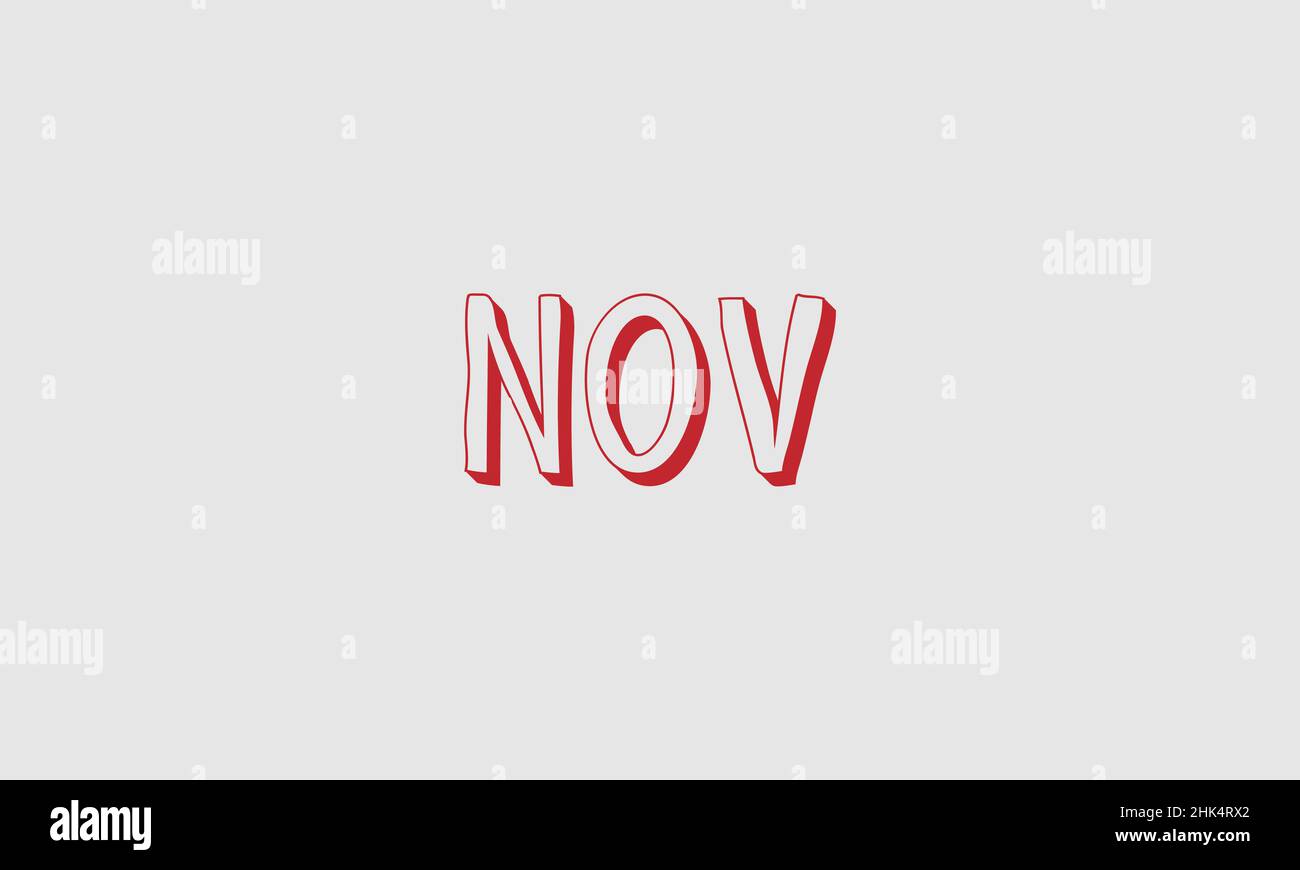 Word NOV in letters - Initial vector design - Premium Icon, Logo vector ...